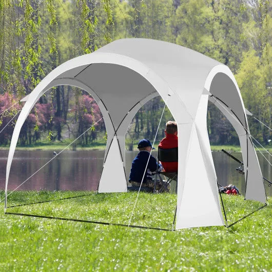 11 x 11 Feet Patio Sun Shade Shelter Canopy Tent Portable UPF 50  Outdoor Beach-White