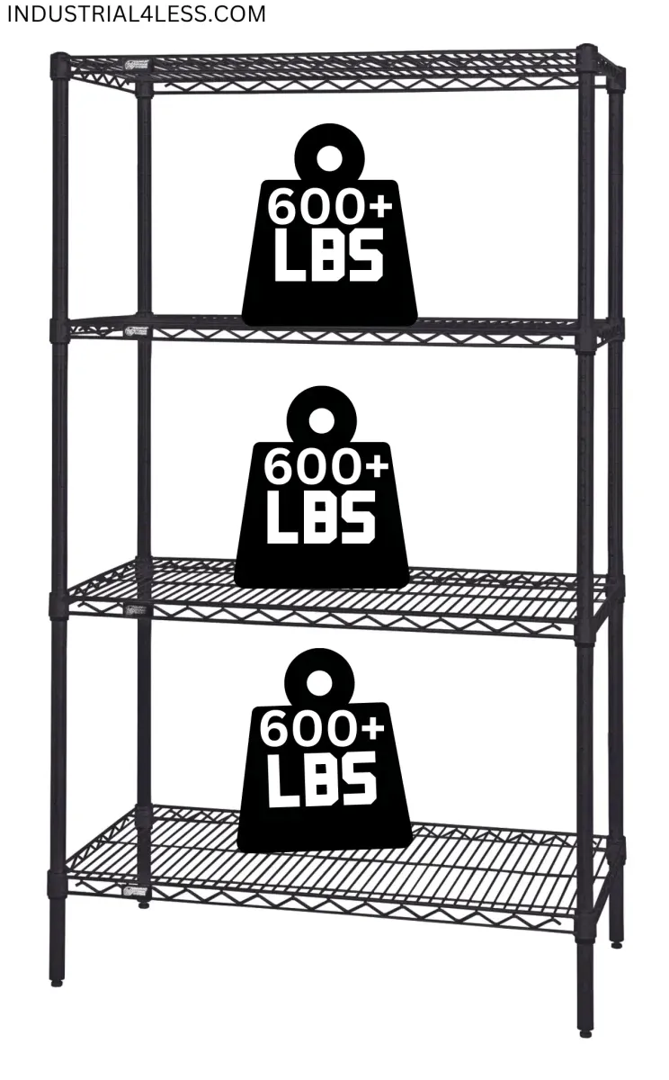 1272B | 12" x 72" Black Epoxy Shelving Unit