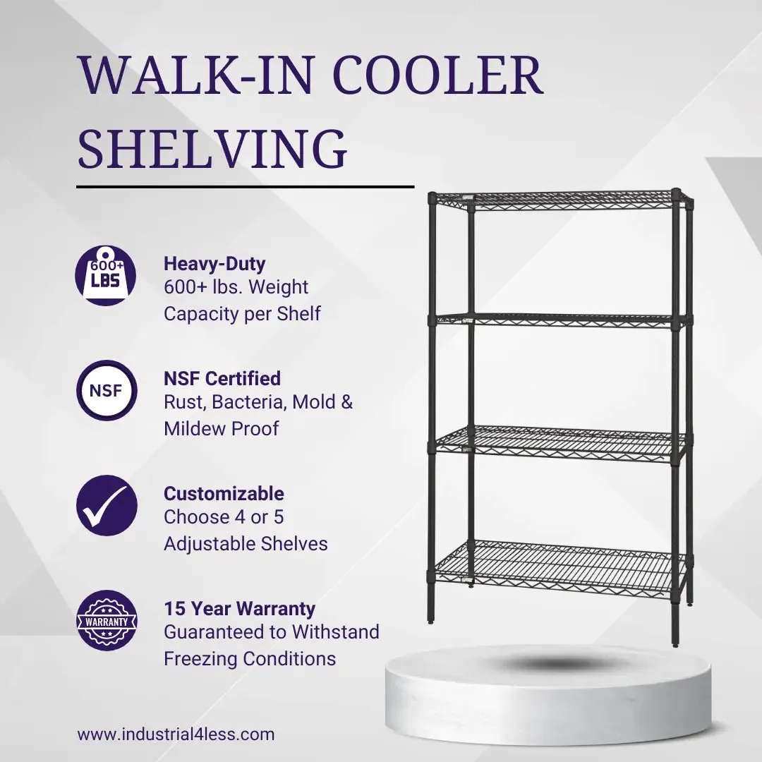 14" x 24" Walk In Cooler and Freezer Wire Shelving Unit