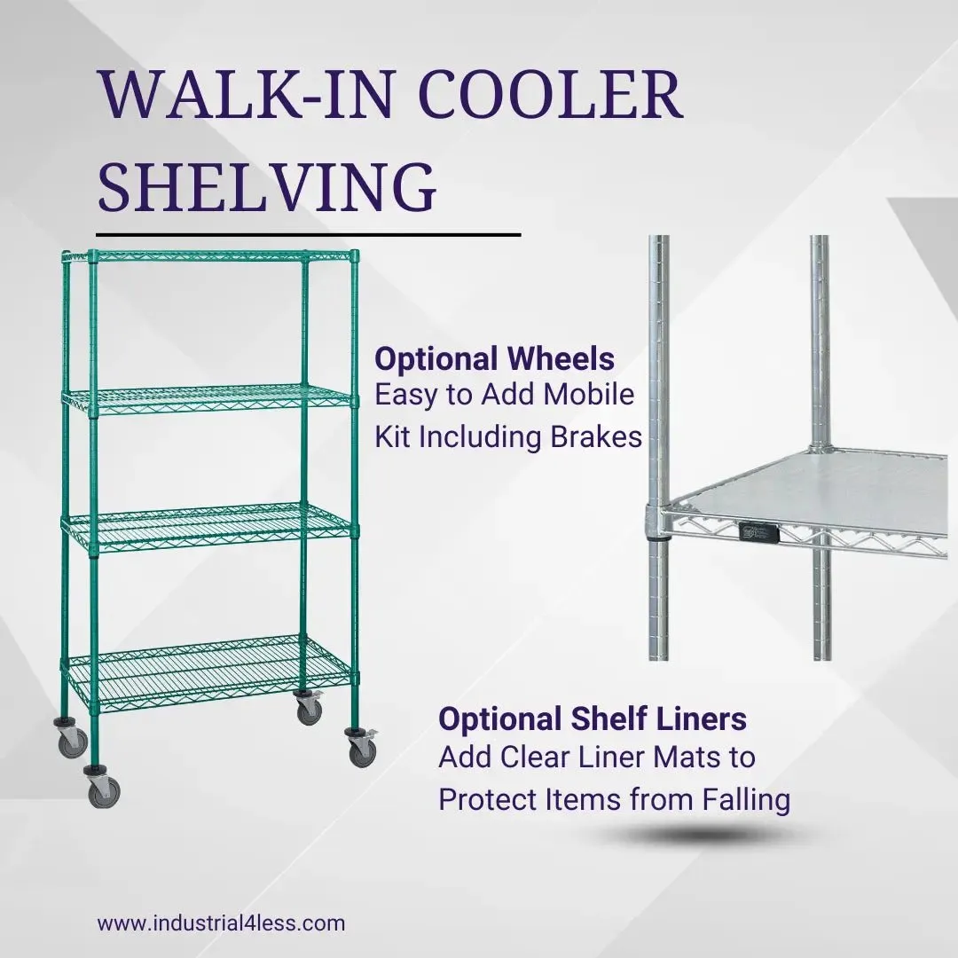 14" x 24" Walk In Cooler and Freezer Wire Shelving Unit