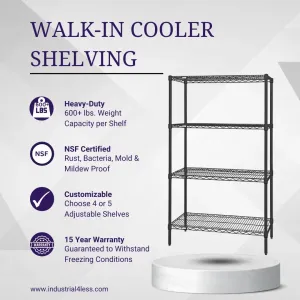 21" x 30" Walk In Cooler and Freezer Wire Shelving Unit