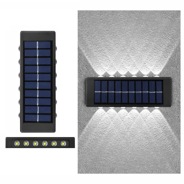 4 Piece Of Portable Solar Powered Up And Down Outdoor 12Led Light Fa-12