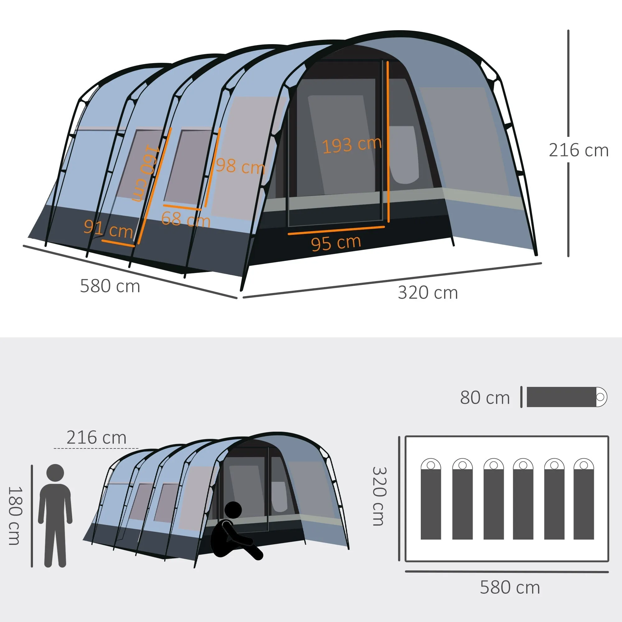 8-Person Camping Tent