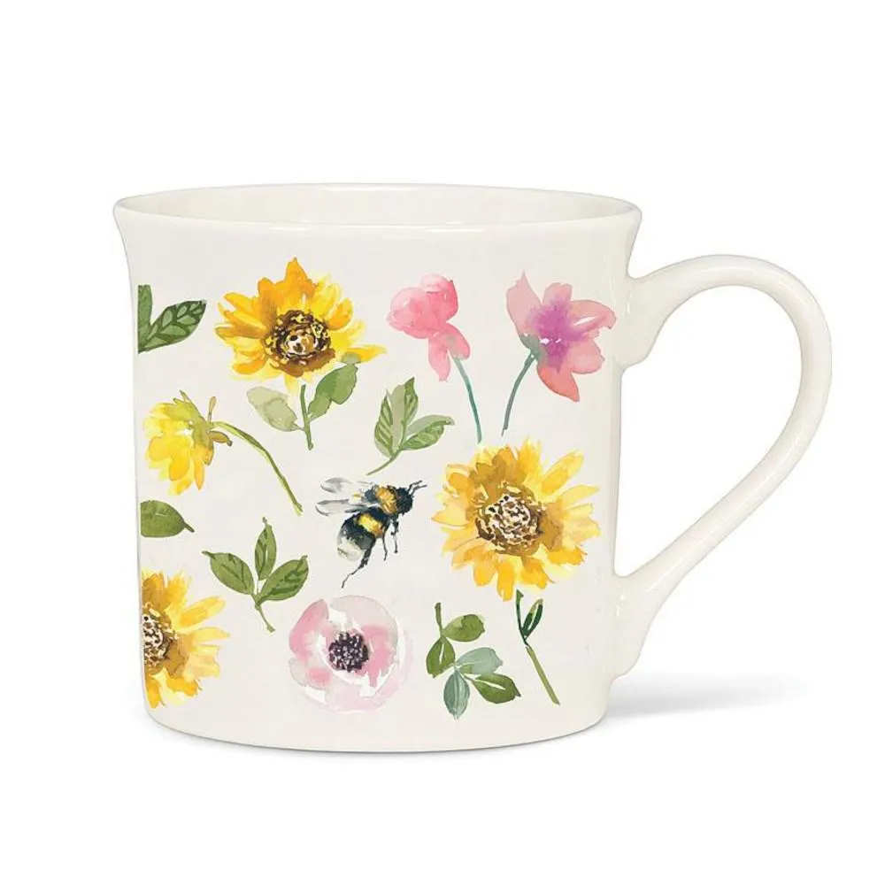 Abbott Bone China Mug 12oz Sunflowers & Bees (Ó)