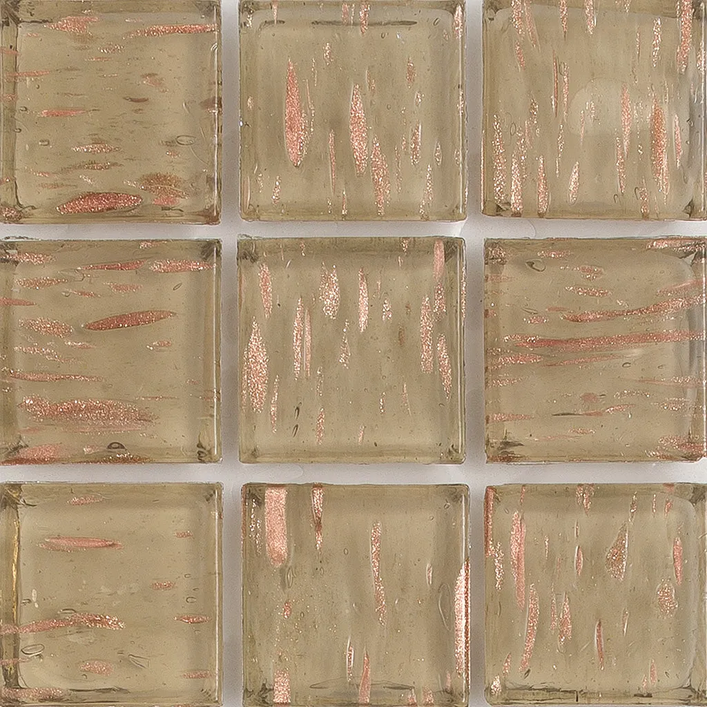 Amber Aventurina, 1" x 1" - Glass Tile