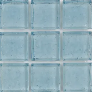 Aquamarine Clear, 1" x 1" - Glass Tile