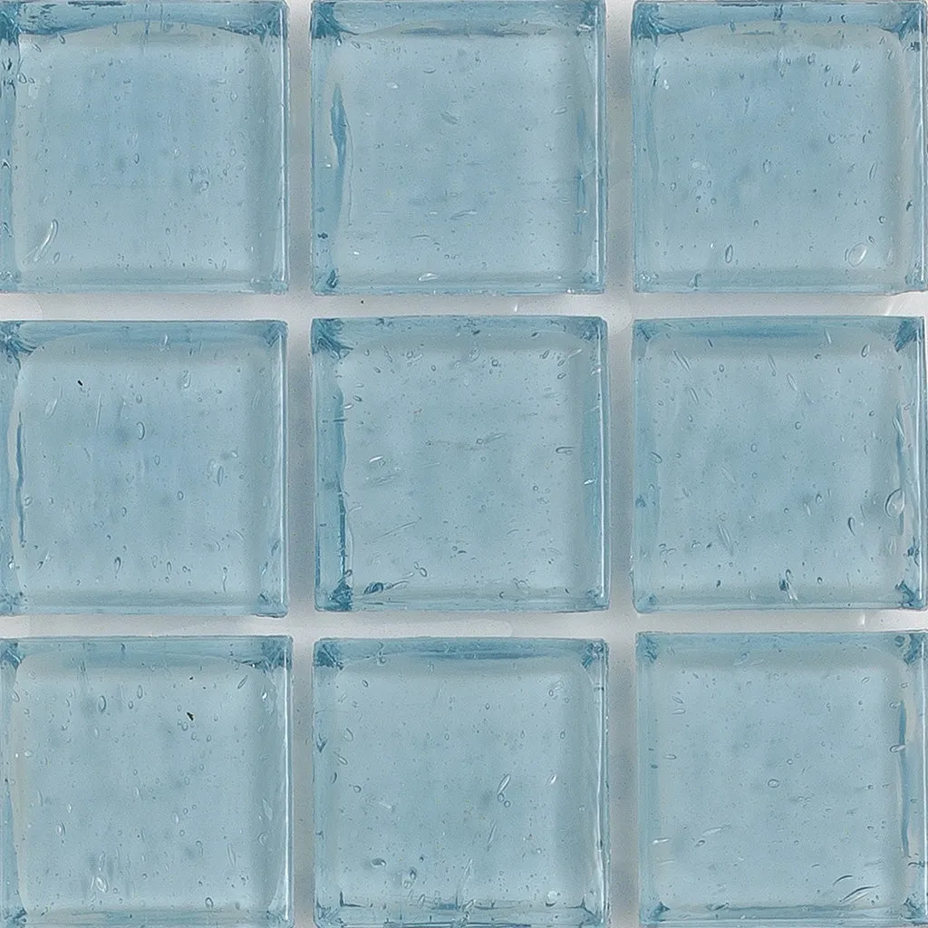 Aquamarine Clear, 1" x 1" - Glass Tile