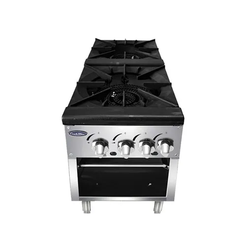 Atosa ATSP-18-2-LP 18" Propane Gas Double Burner Stock Pot Range