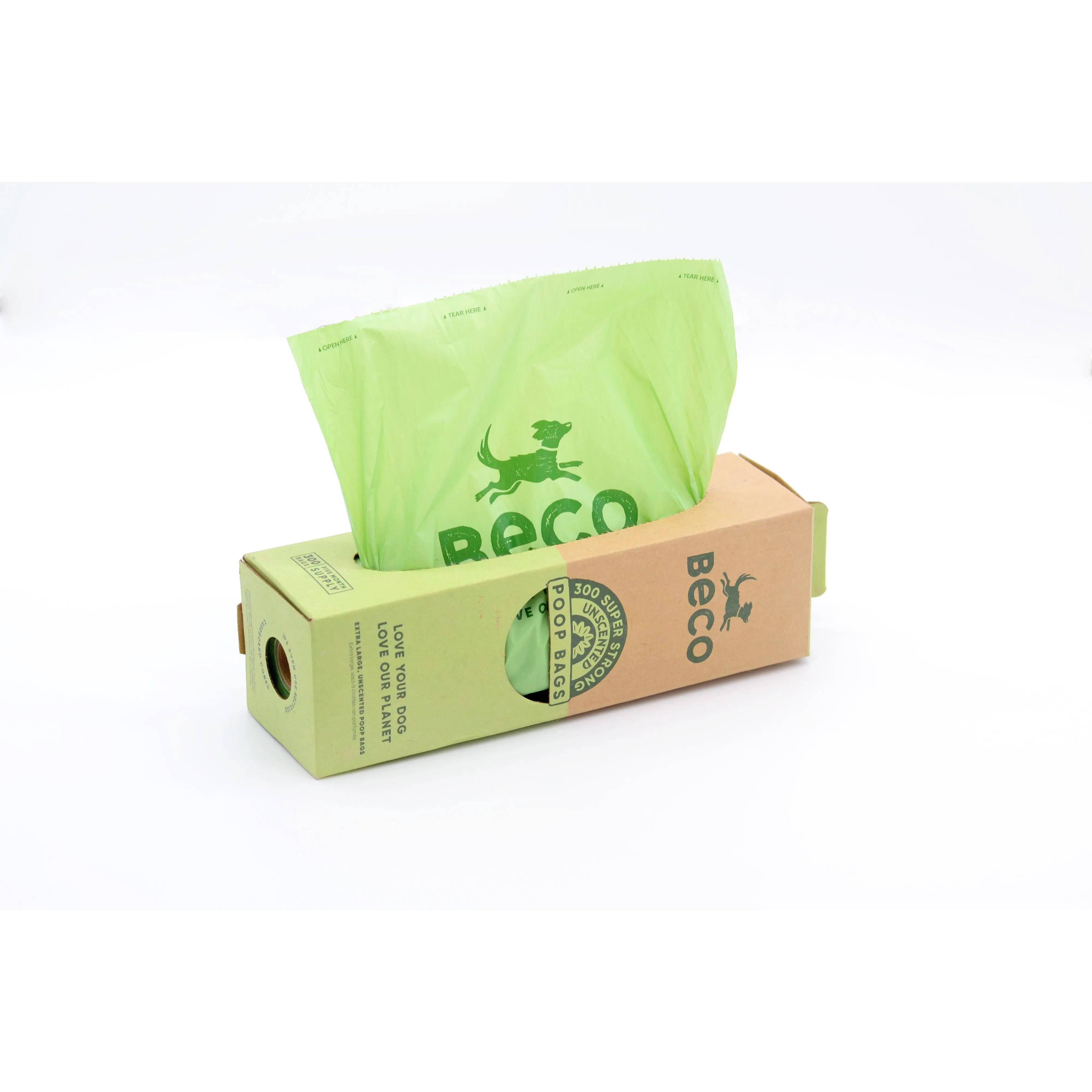 Beco Super Strong Unscented Extra Large Single Roll Dog Poop Bags 300pk^^^