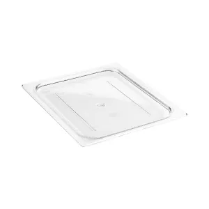 Cambro 20CWC135 Camwear Flat Food Pan Lid, Clear, 1/2 Size