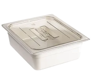 Cambro 60CWCH135 1/6 Size Clear Polycarbonate Camwear Food Pan Lid with Handles | Denson CFE