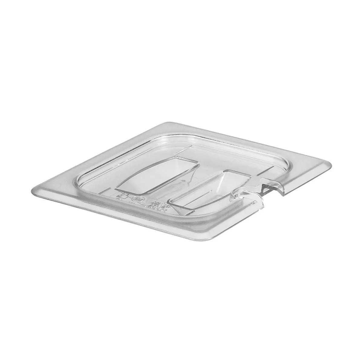 Cambro 60CWCHN135 Camwear Notched Food Pan Lid w/ Handle, Clear, 1/6 Size