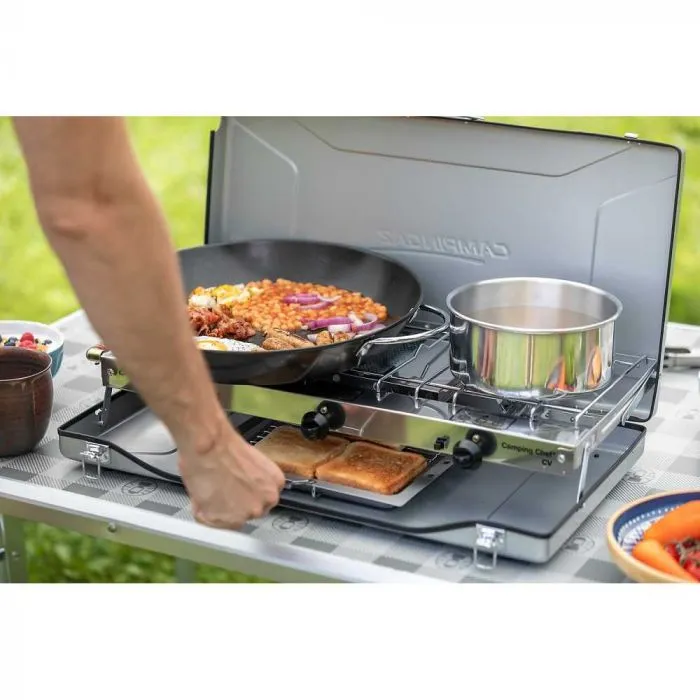 Campingaz Camping Chef CV Double Burner & Grill Gas Cooker