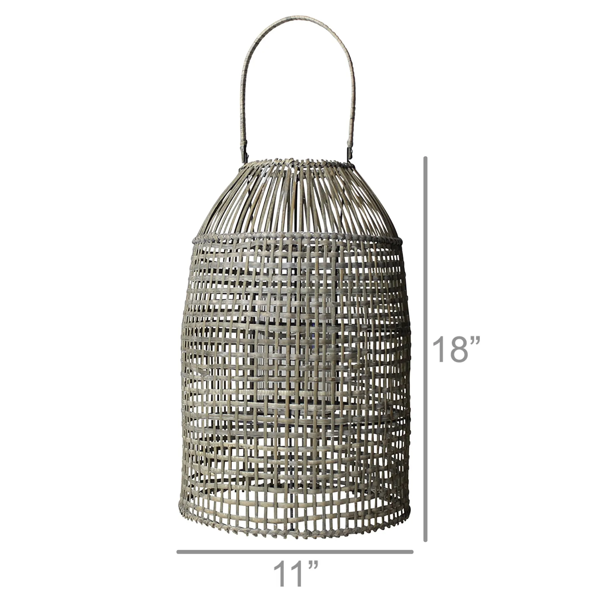 Cayman Lantern, Rattan - Natural By HomArt