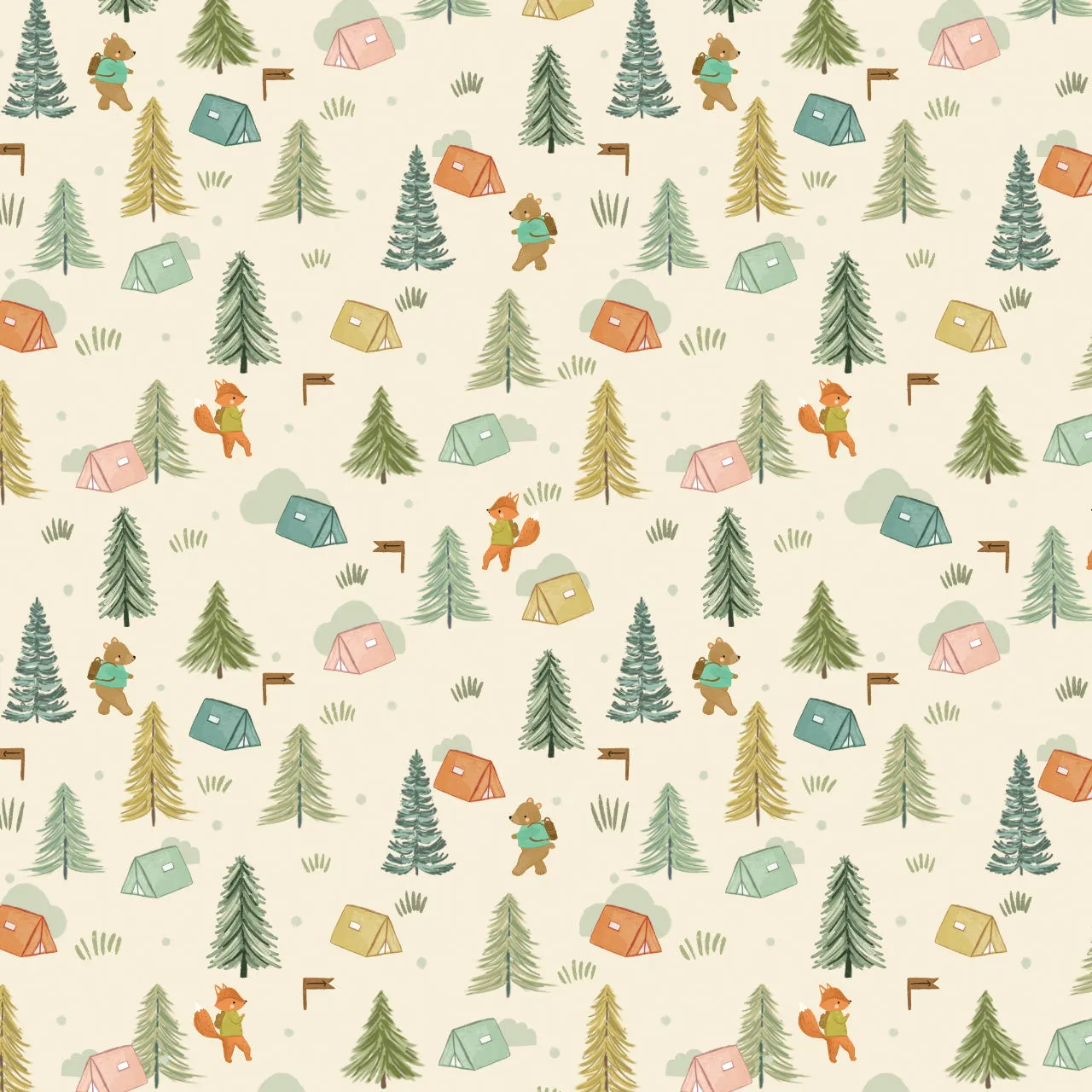 Cedar Camp -  Tents - Ramble & Bramble - CEDAR2368 - Half Yard