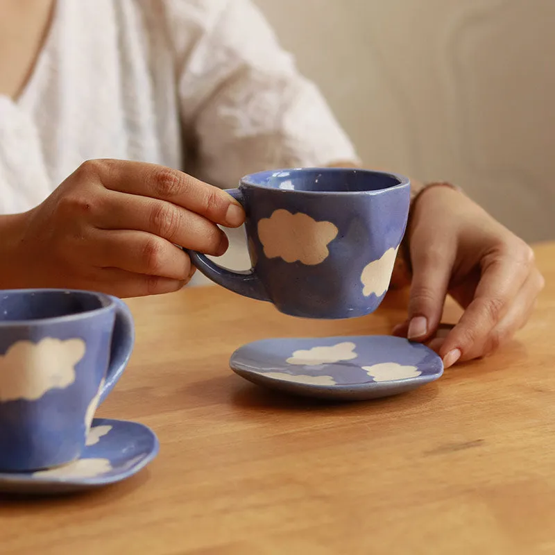 Cloud Mug With Saucer | Set of 2