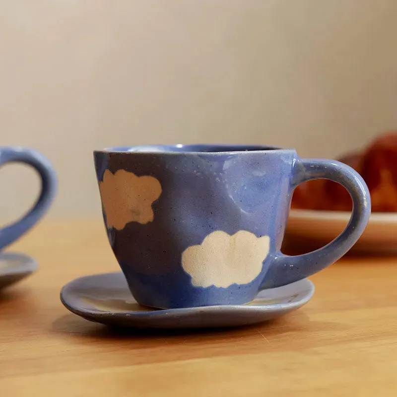 Cloud Mug With Saucer | Set of 2