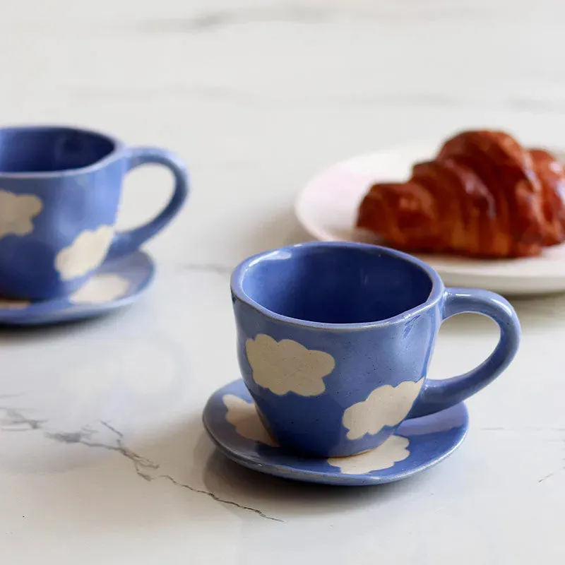 Cloud Mug With Saucer | Set of 2