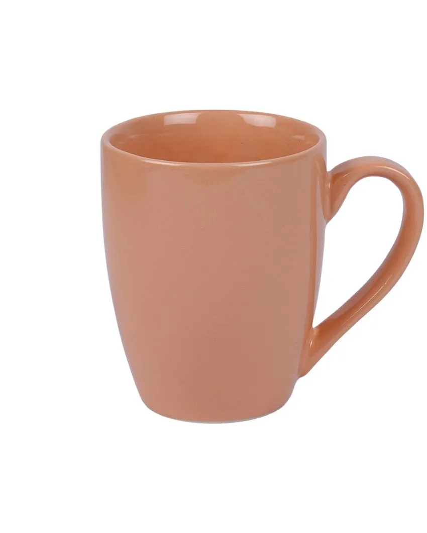 Coffee Ceramic Milk Mugs | Set Of 6 | 300 Ml