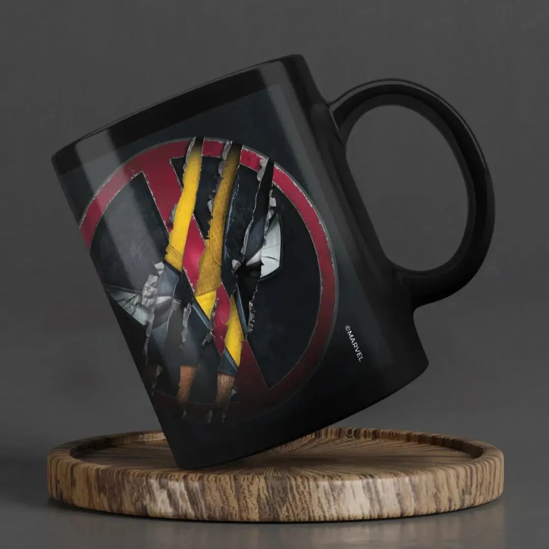 Deadpool Wolverine 3D Black Ceramic Coffee Mug