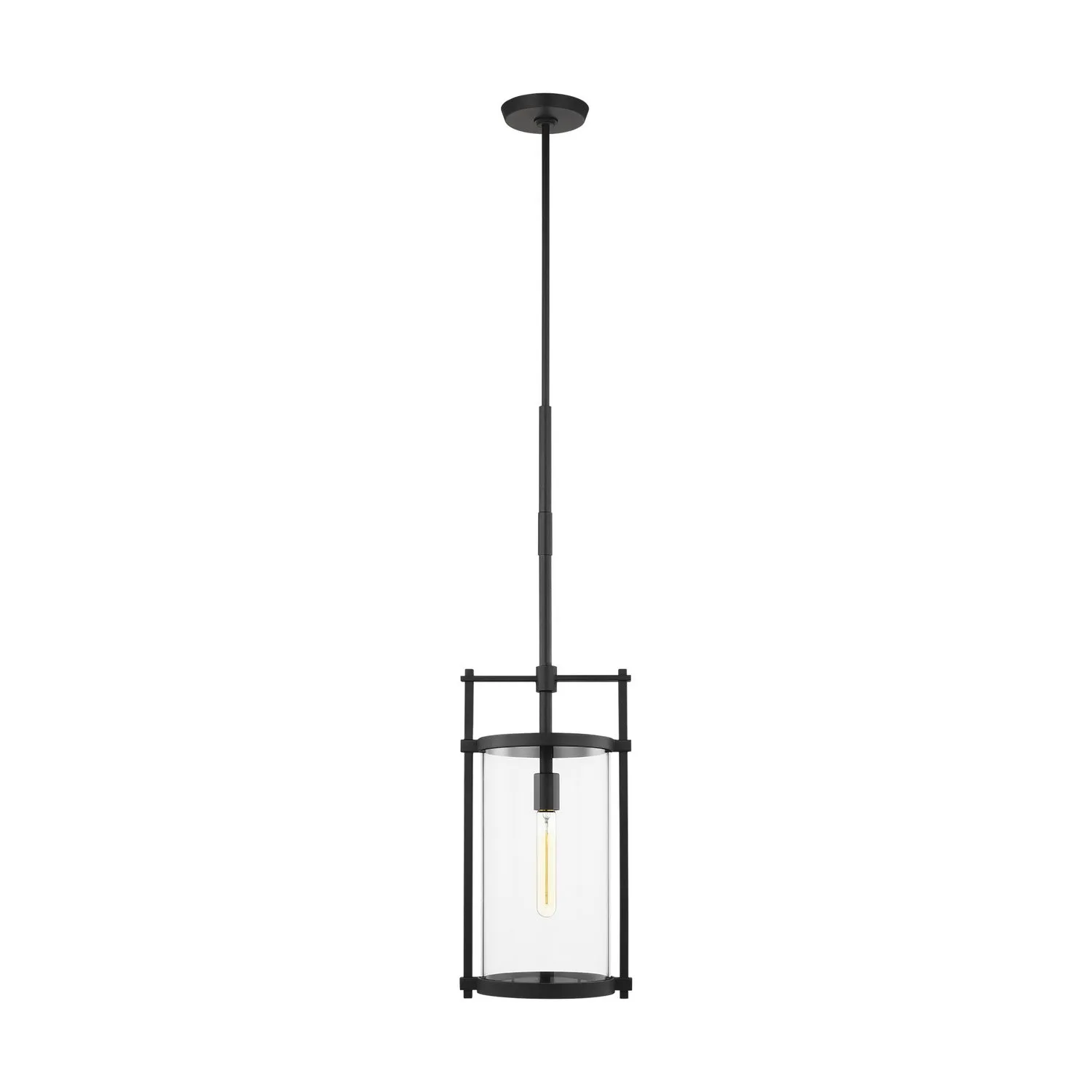 Eastham 1-Light Outdoor Pendant in Textured Black