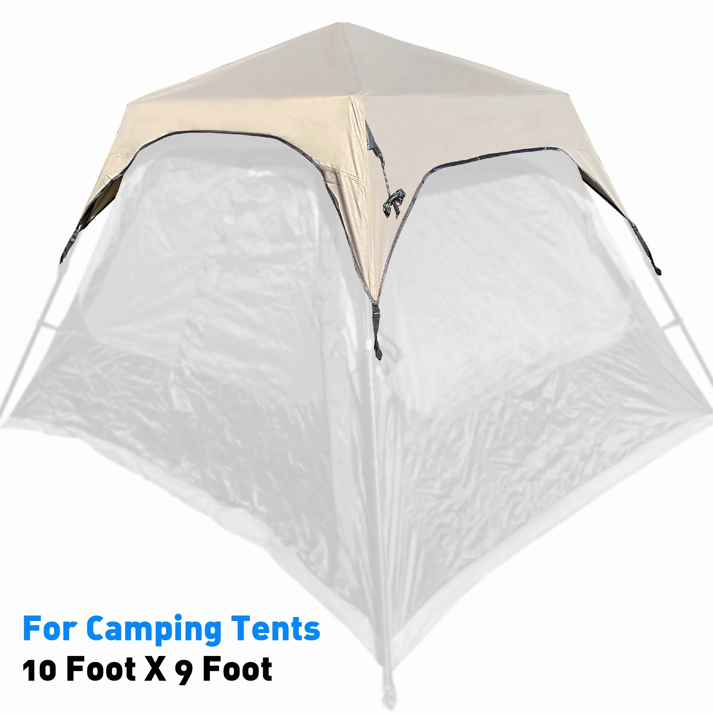 EasyGo Product Rain Fly Accessory - Fits Coleman 6 Person Instant Tent (10 Foot X 9 Foot) Camping Tents – Rain Fly ONLY - Aftermarket Brand