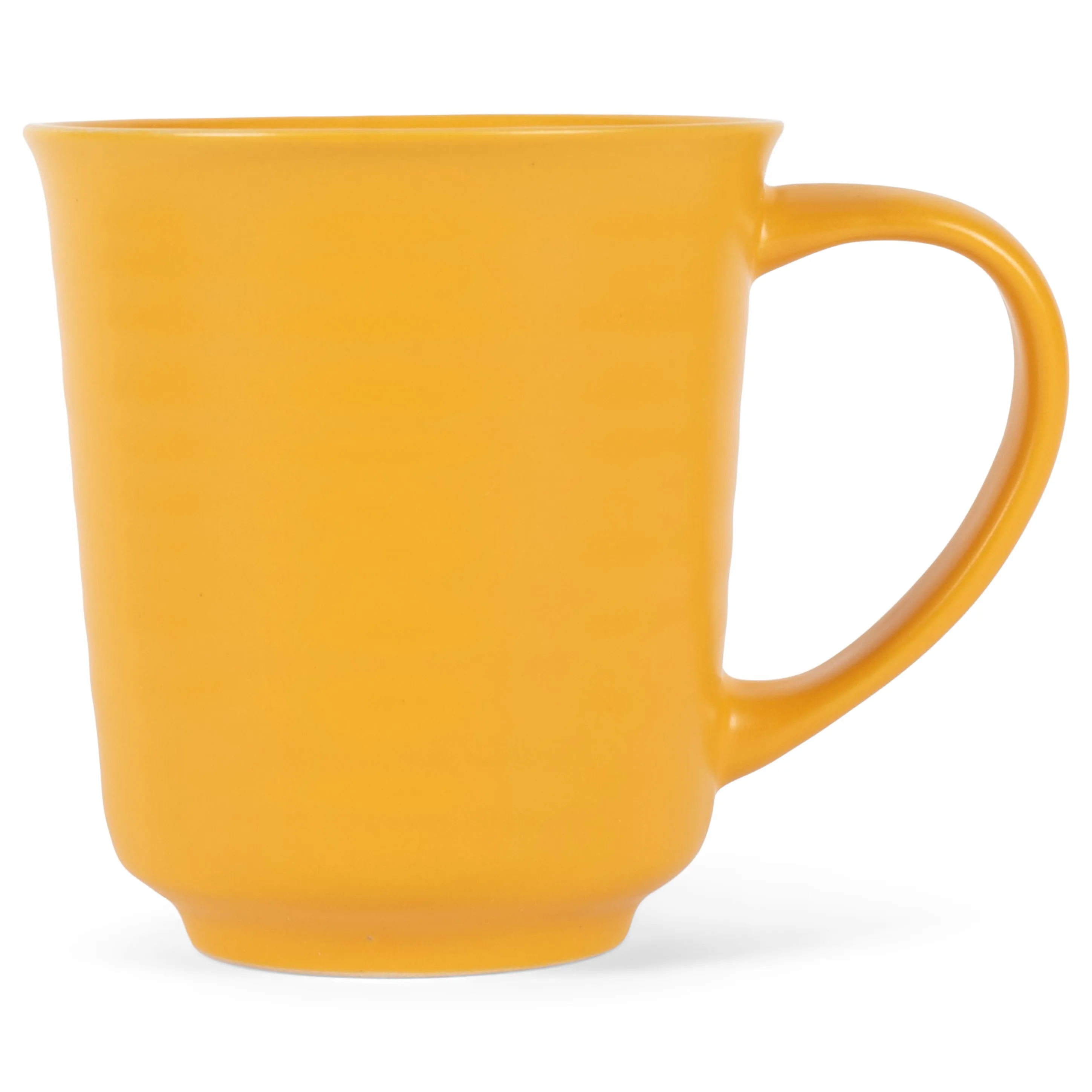 Elanze Designs Goldenrod Yellow Matte Glaze Finish 17 ounce Stoneware Coffee Cup Mugs Set of 4