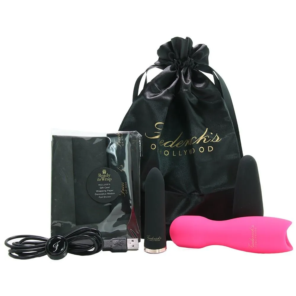 Fredericks Of Hollywood Bullet Vibrator Set with Silicone Wand & Plug Sleeves