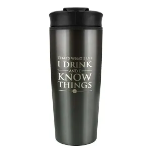 Game of Thrones Metal Travel Mug (I Know Things)