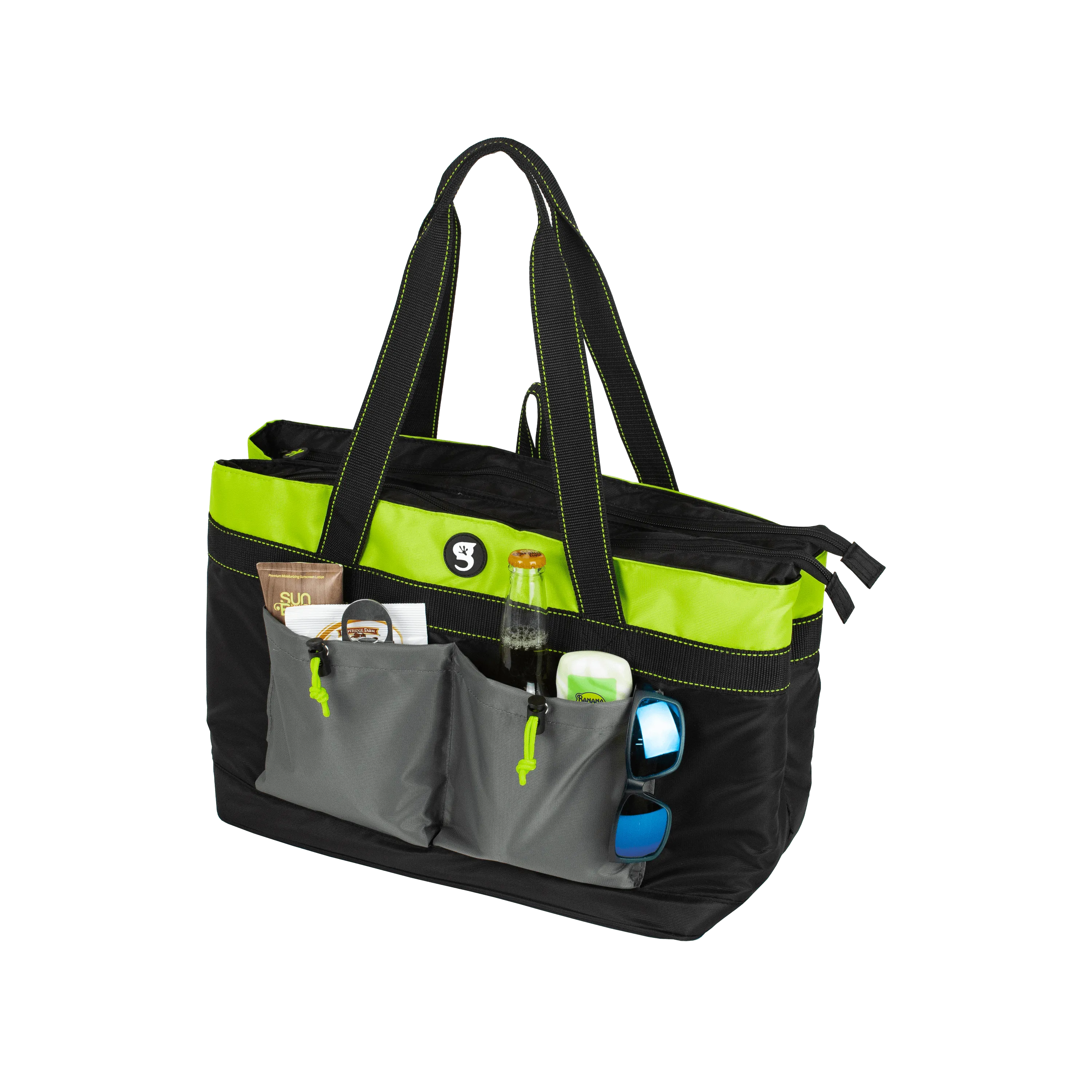 Gecko 2 Compartment Tote Cooler Large Rare Zipper w/ Two Front Pockets