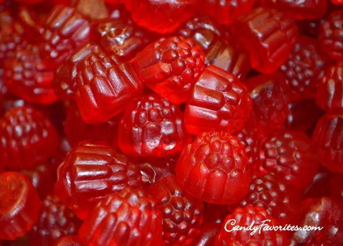 Gummi Raspberries 6 Ounce Peg Bags