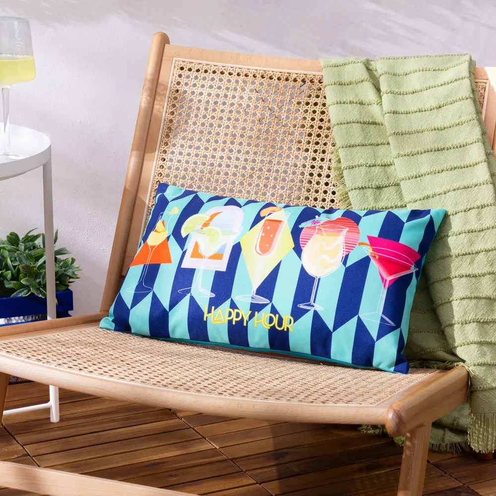 Happy Hour Outdoor Cushion Blue