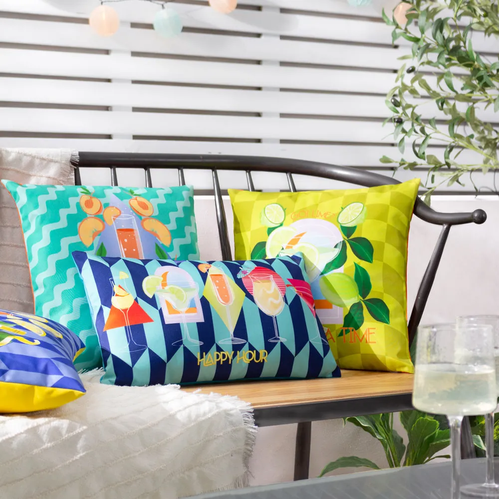 Happy Hour Outdoor Cushion Blue