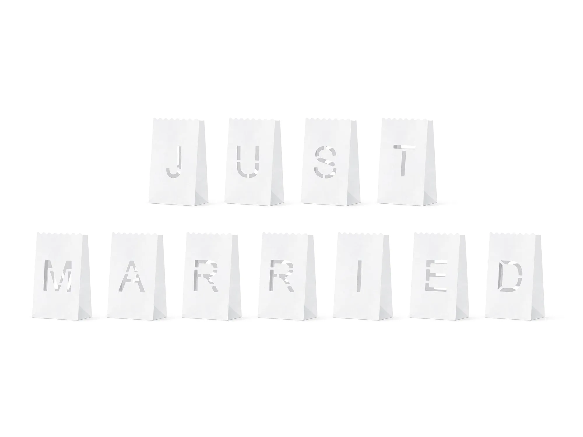 Just Married Candle Lantern Bags