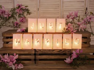 Just Married Candle Lantern Bags