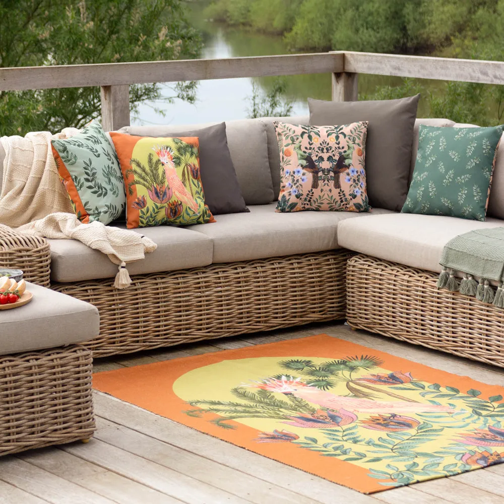 Kali Mirrored Birds Outdoor Cushion Multicolour