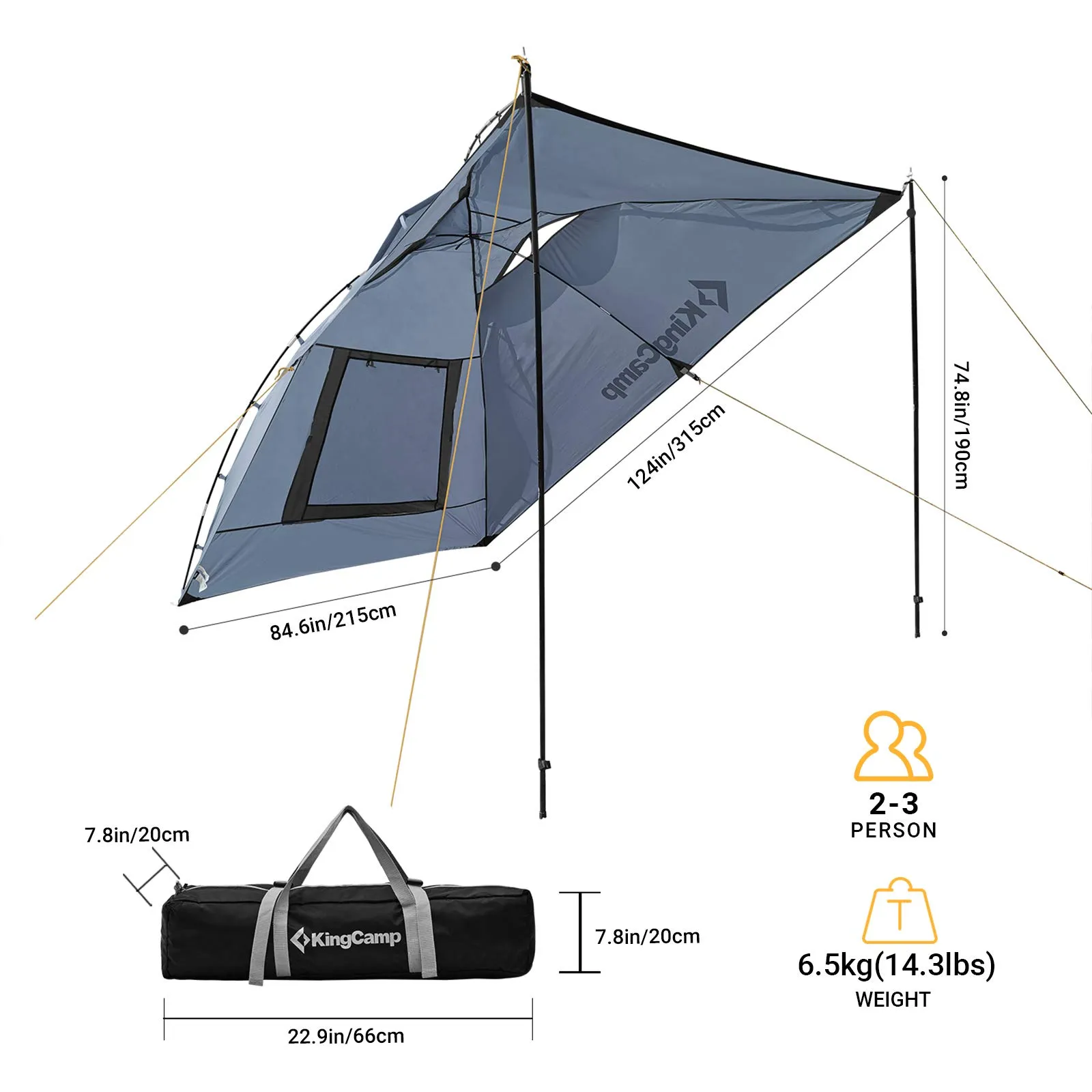 KingCamp Awning Shelter SUV Tent