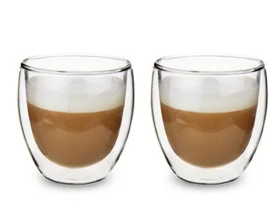 Kitchen 4PCS Double Walled Wine Coffee Glasses