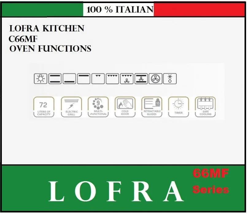 Lofra Dolcevita 70 RMN UD76 MFTE/4I Black Induction Range Cooker 70cm