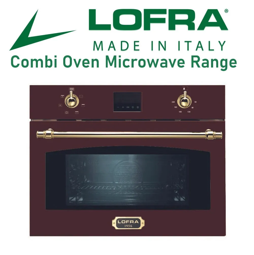 LOFRA Dolcevita Microwave Combi Oven 1000w  45cm h 60cm w Burgundy