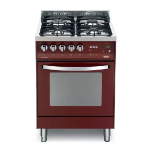 Lofra Rainbow 60 PR 66MFTC GVT Burgundy Gas Dual Fuel Range Cooker 60cm