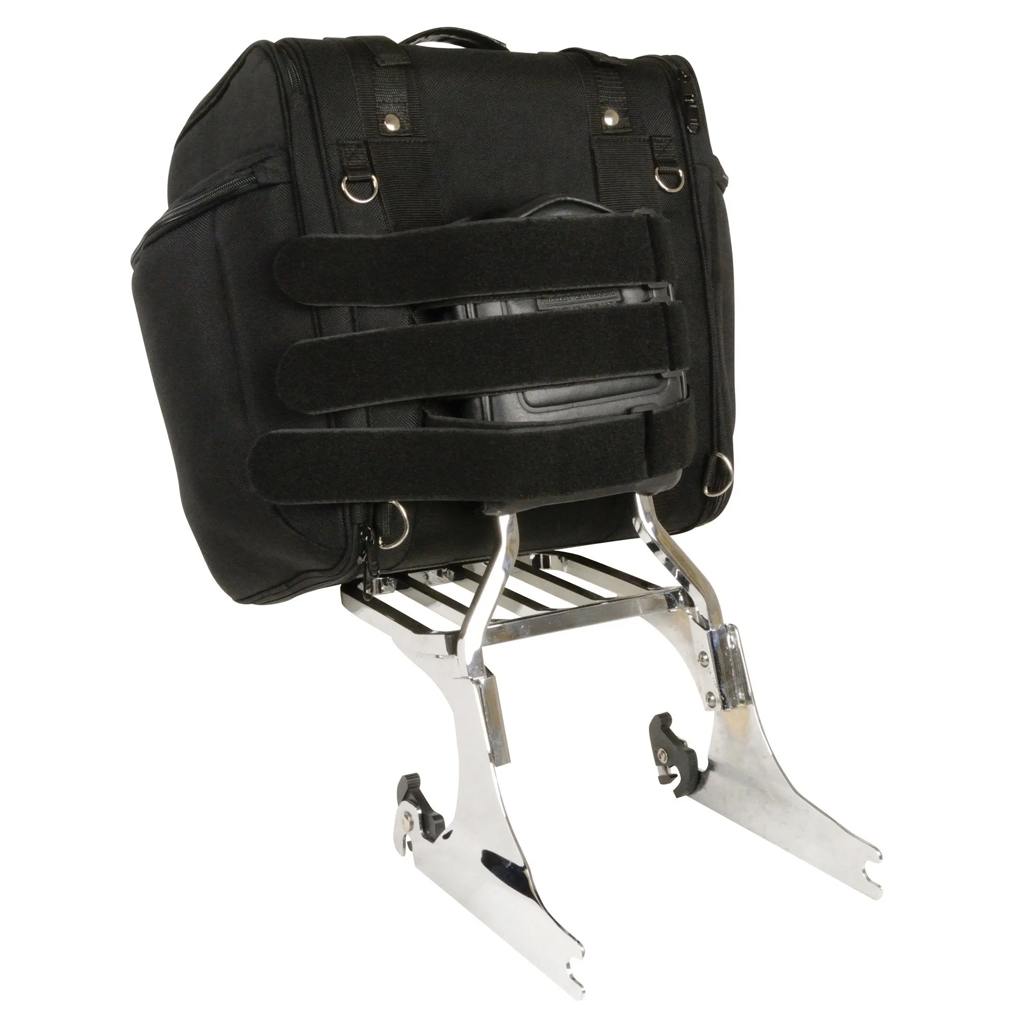 Milwaukee Performance MP8130 Medium Black Textile Motorcycle Back Rest Sissy Bar Rack Bag