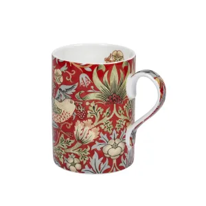 Morris & Co. 340ml Red Strawberry Thief Mug