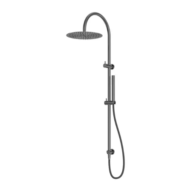 Nero Zen SS316L Twin Shower With Outdoor Shower Hose Graphite