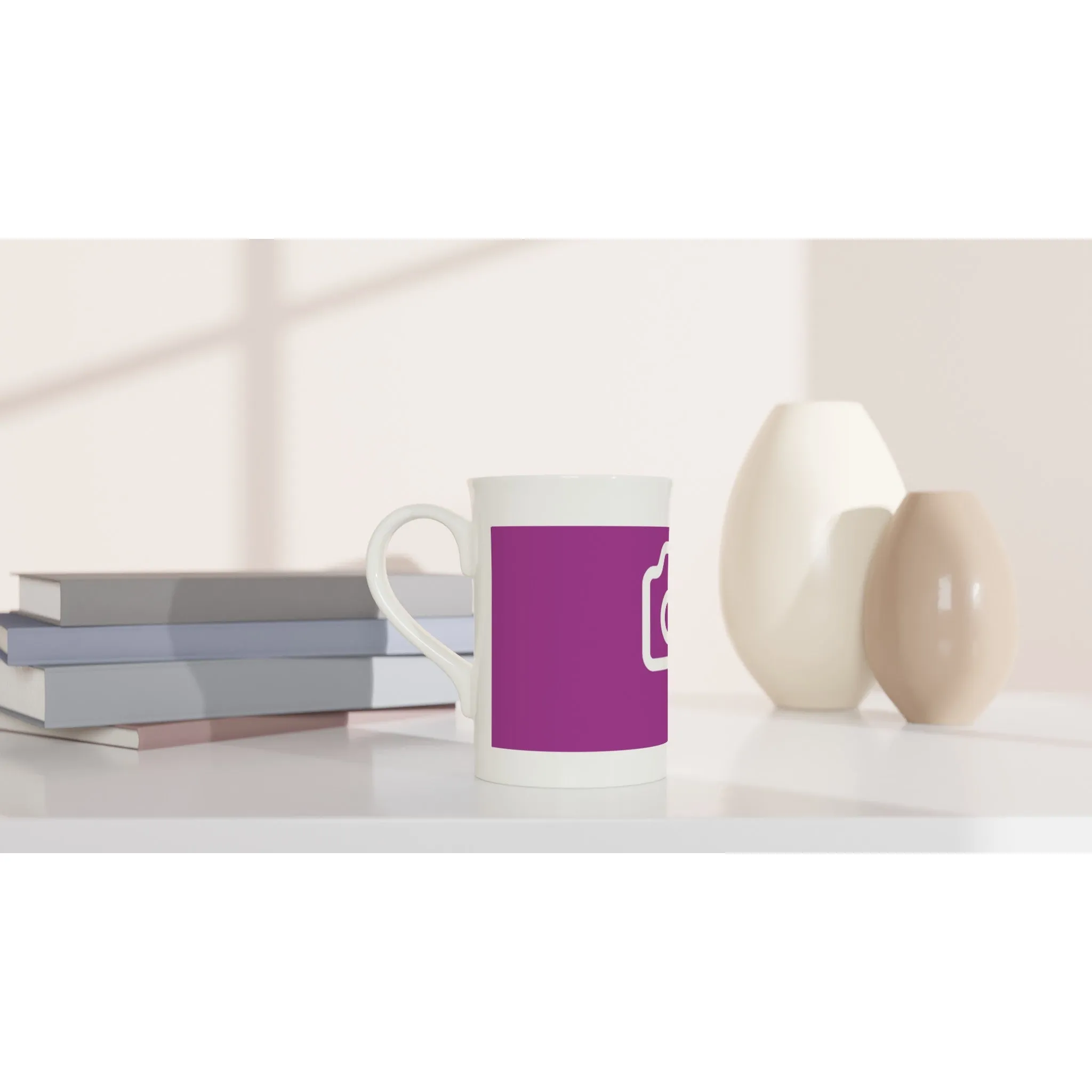 Personalised White 10oz Porcelain Slim Mug