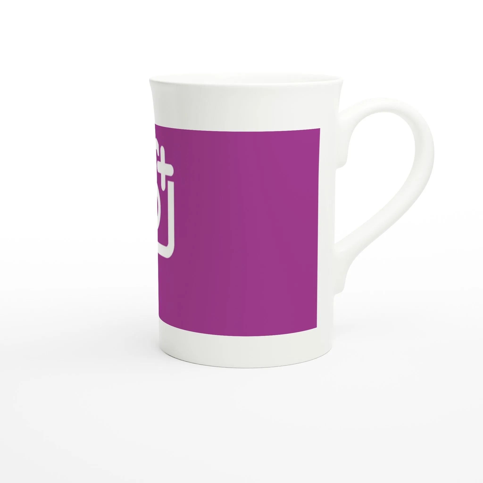 Personalised White 10oz Porcelain Slim Mug