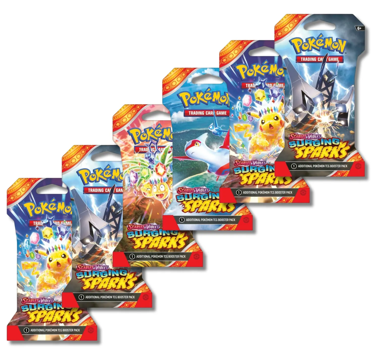 Pokemon Scarlet & Violet Surging Sparks | 6 Sleeved Boosters Packs