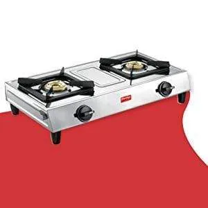 Prestige Stainless Steel Eco Gas Stove, 2 Burners