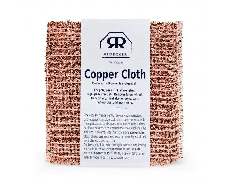 REDECKER Copper Cleaning Cloths, set of 2