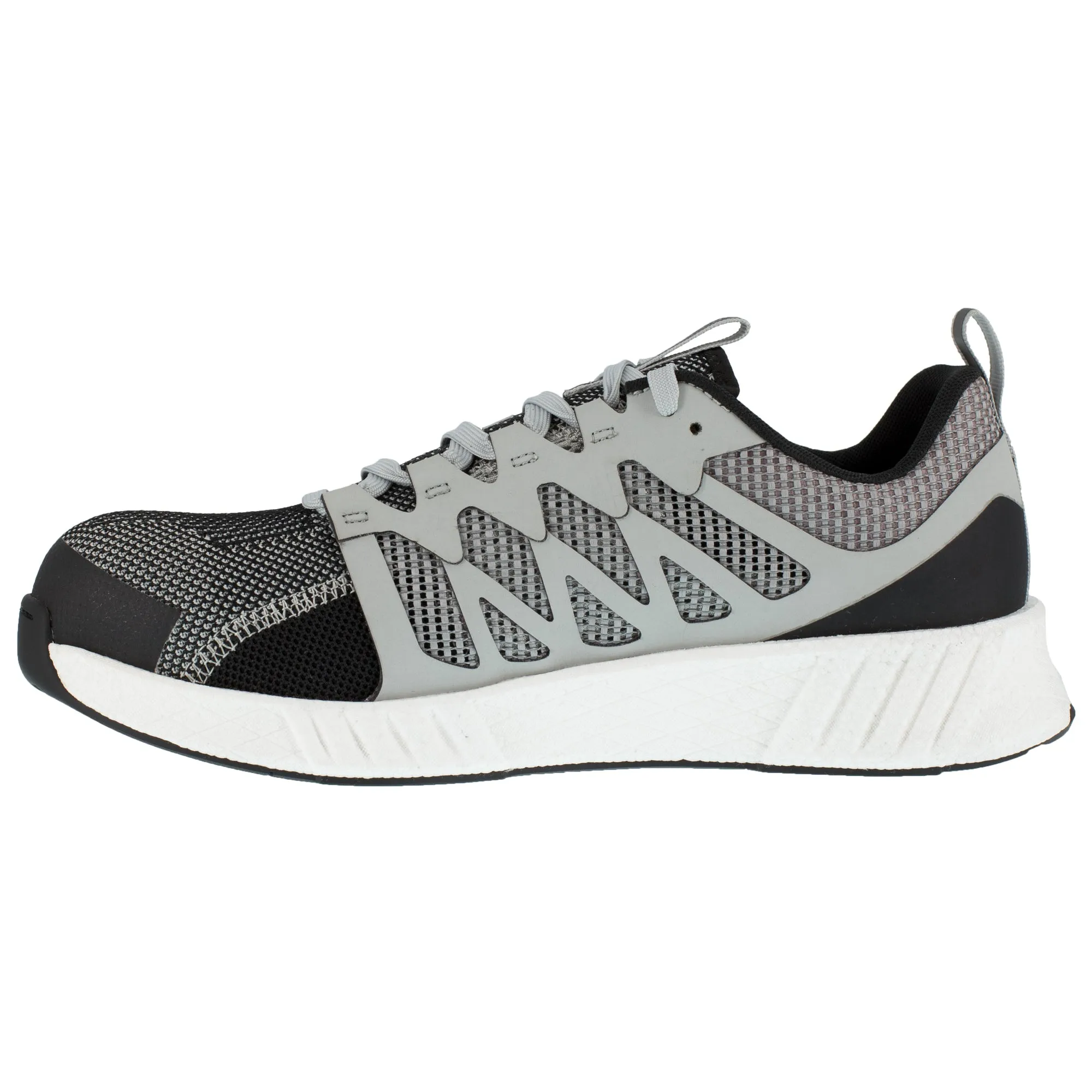 Reebok Mens Grey/White Textile Oxfords Fusion Flexweave Work CT